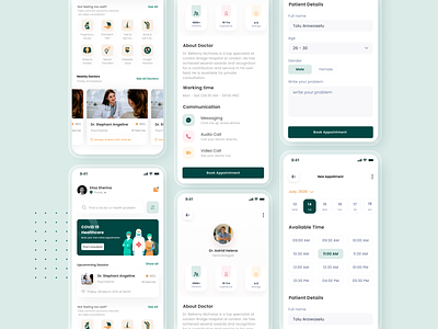 Online Doctor Appointment booking App app design appointment booking booking system doctor appointment practo ui ux