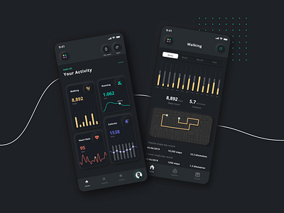 Fitness Tracker App Ui Design app design design fitness app fittrack neumorphism ui ui