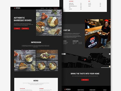 Otto's Pita Landing Page branding dark ui food restaurant ui web web design