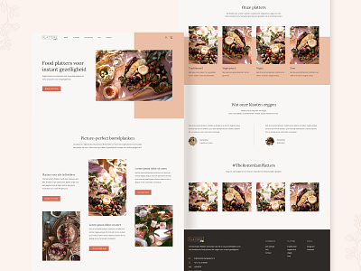 The Rotterdam Platters Homepage branding food food platter ui web web design