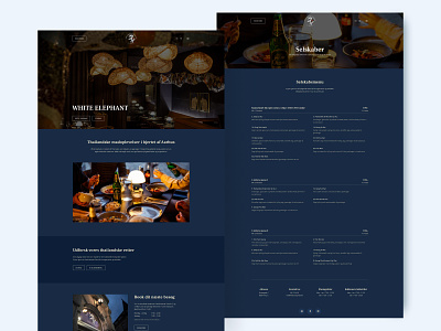 Thai Restaurant Homepage and Menu page