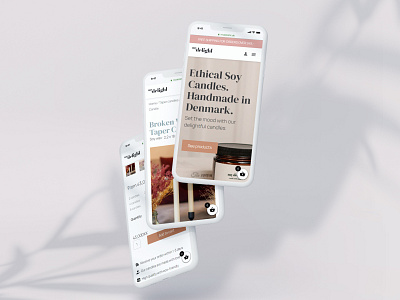 Candle eCommerce Mobile Web Design