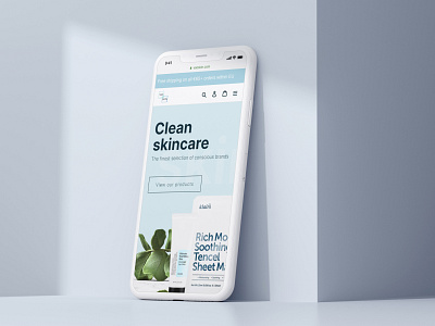 Skincare eCommerce Homepage Mobile Design
