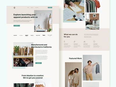 Clothing Manufacturer Homepage Web Design