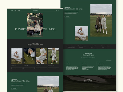 Luxury Athleisure Wear Home Page branding home page web design