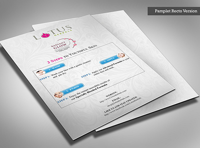 Lotus Herbals Pamplet with Mockup branding design flat icon logo minimal photo retouching product enhancement vector