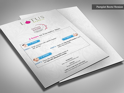 Lotus Herbals Pamplet with Mockup