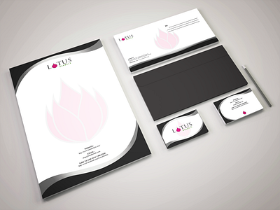 Lotus Herbals Stationery Set With Mockup By Aalia Fazal On Dribbble