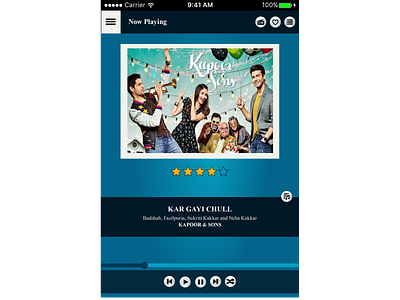 Mobile-Music Player-UI NowPlaying app branding design flat icon logo minimal ui ux vector