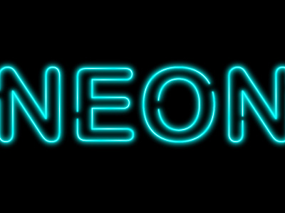 neon text