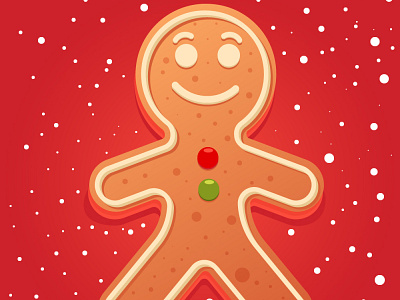 gingerbread design icon illustration minimal vector