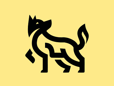 Dog Logo Design - Black and Yellow Logo