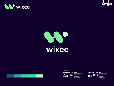 Wixee logo design - letter mark - w