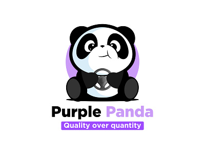 Purple Panda Logo Design - Panda Branding - Syeda Saleha abstract logo animal logo bear logo brand identity branding colorful panda logo corporate logo corporate panda logo design flat panda logo logo logo art minimalist panda logo modern logo modern panda logo panda logo panda vector