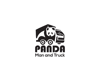 Panda Man and Truck Logo Design - Syeda Saleha abstract logo brand identity branding business panda logo corporate logo design logo logo art man with panda logo minimalist panda logo modern logo panda logo panda man and truck logo truck with panda logo