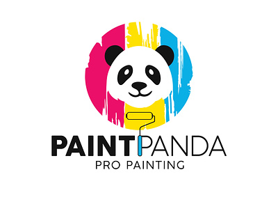 Paint Panda Logo Design - Syeda Saleha abstract logo brand identity branding corporate logo design logo logo art minimalist panda logo modern logo modern panda paint logo paint panda logo panda logo panda with paint logo