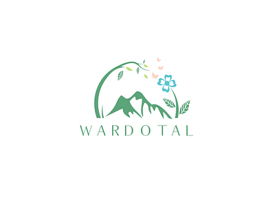 Wardotal Mountain Logo Design - Syeda Saleha abstract logo brand identity branding corporate logo design green mountain logo logo logo art minimalist mountain modern logo mountain logo mountain minimal logo mountain with tree logo