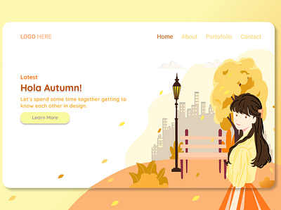 Landing Page autumn branding design illustration landing page design portfolio uidesign uiux uiuxdesign web webdesign