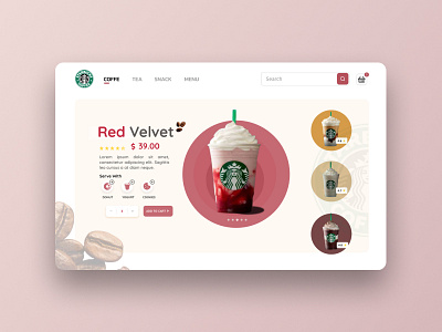 Starbucks Design app design application design branding design food and drink illustration landing page design portfolio uidesign uiuxdesign webdesign