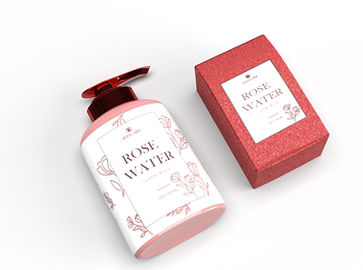 Rose Water Product application beauty branding design graphic design illustration landing page design logo portfolio product uidesign uiux uiuxdesign