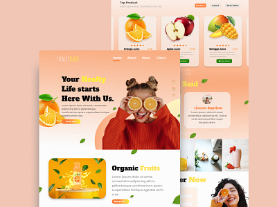 Orange Juice Website application ui branding design designgrafis graphic design illustration logo portfolio product ui uidesign uiux uiuxdesign ux vector