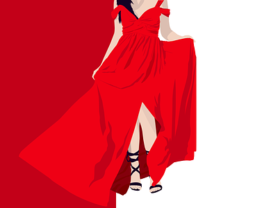 Lady in Red clothes girl girl illustration illustration illustration art illustrator lady red summer vector vector art vector illustration