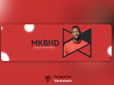 MKBHD Twitter Header branding deisgn designing graphicdesign header header design mkbhd red redesign social media banner social media design tech twitter header