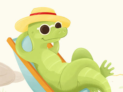 Chillax, everybody childrens book gecko illustration