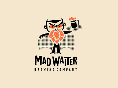 Mad Waiter. Brewing company branding brewing brewing company logo logofolio logosmyk mad newlogo2021 newlogodesign