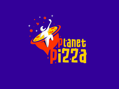Planet Pizza. Restaurant branding logo logofolio planet planet logo restaurant