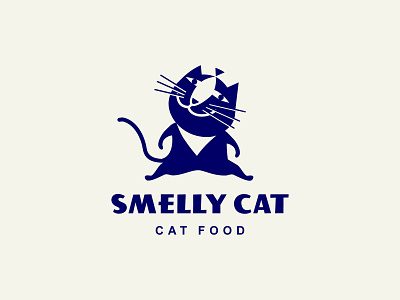 Smelly cat branding cat food illustration logo logofolio logotype