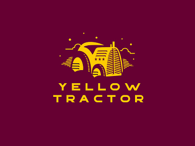 Yellow tractor branding logo logodesign logofolio logomaker logosmyk organic tractor tractorlogo