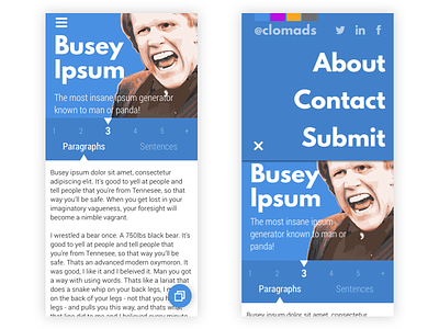 Busey Ipsum Redesign ipsum material mobile redesign sketch web
