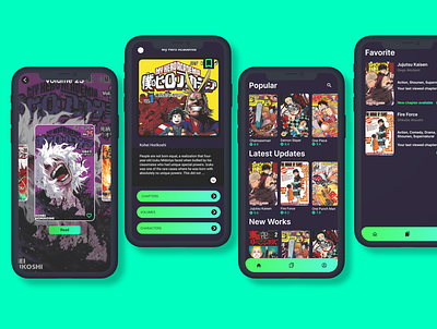 Manga Reader japanese manga mobile ui
