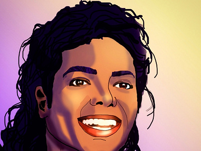 Michael Jackson Vector Portrait art design flat icon illustration illustrator logo vector