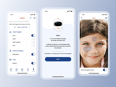 Atopic App design medical app mobile app telemedicine ui ux