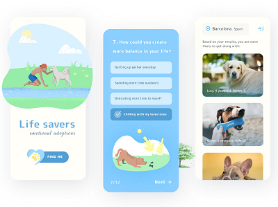 Adoption adopt adoption animal animals app cat color color palette creative design dog inspiration minimal quiz ui uidesign ux uxdesign