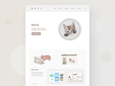 Portfolio animal animals app cat design dog inspiration minimal portfolio ui uidesign ux uxdesign