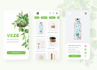 Zero waste ecommerce app design ecommerce ecommerce shop green inspiration minimal mobile shop ui uidesign ux uxdesign vegan zerowaste