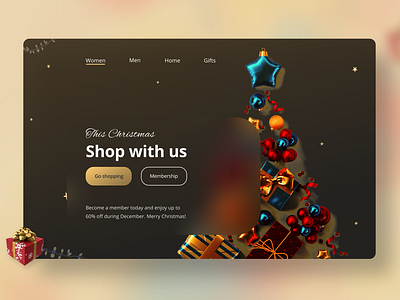 Christmas-themed UI ecommerce
