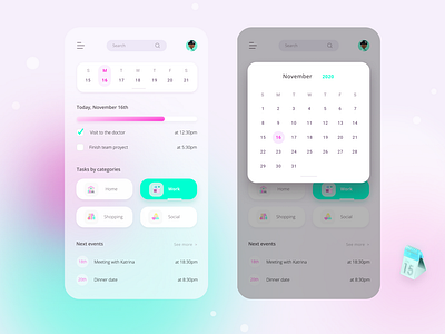 Calendar app concept