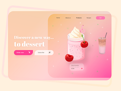 Desserts landing page