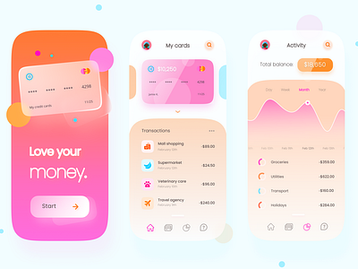 Online bank app concept