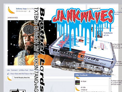 Jankwaves Vol. 1 cassette cd artwork cd cover graphic design jankwave mixtape