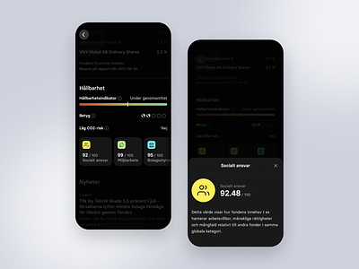 Sustainability data for SAVR android app co2 data design esg finance fintech flat ios minimal rating savr simple sustain sustainability ui user experience user interface ux