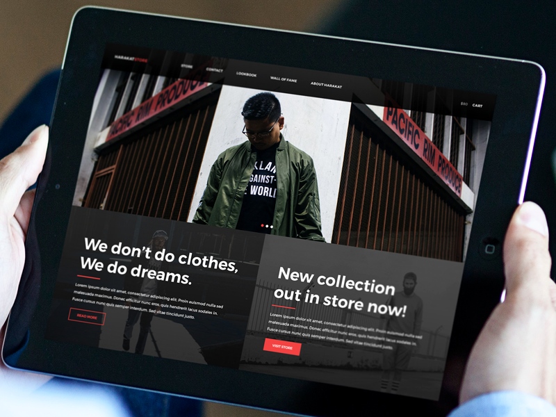 Harakat Store E-commerce • iPad ecommerce shop ui app ipad harakat simple clean branding flat