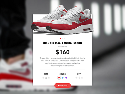 Nike Store • Add To Cart E-commerce add to cart branding clean e commerce flat nike shop simple store ui ux web