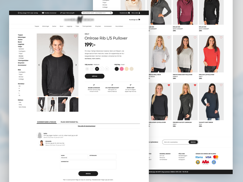 Fashion E-commerce • Webpage by Sam Alfaro 🇸🇪 on Dribbble