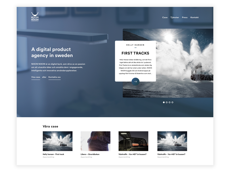 Agency • Blue user experience user interface ux ui simple minimal clean web homepage flat design landingpage
