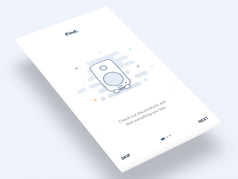 Onboarding Animation modern shop e-commerce user interface user experience design clean simple minimalistic minimal app ios flat illustration onboarding animation ui ux